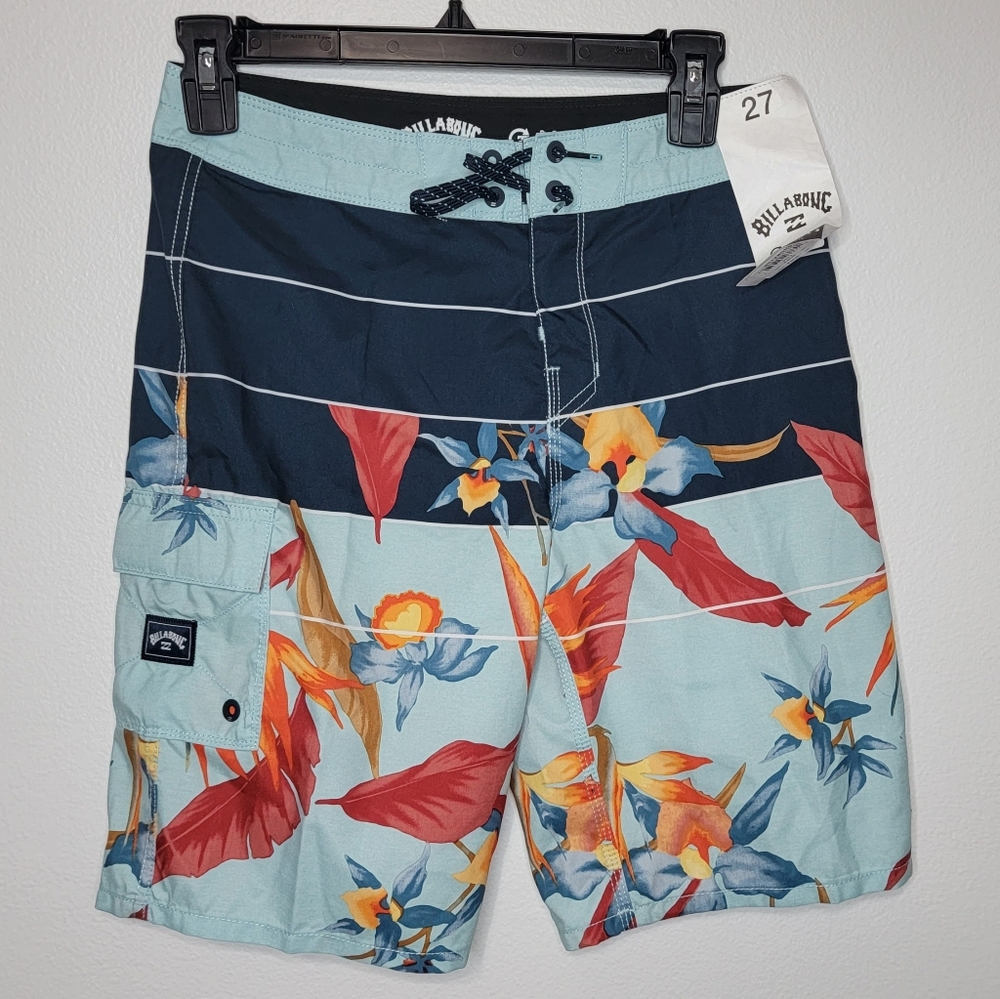 Billabong All Day Pro Surf Board Shorts Blue Boys 14 Swim Trunks 27" W Recycler